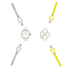 pack acier montre trefle et neon