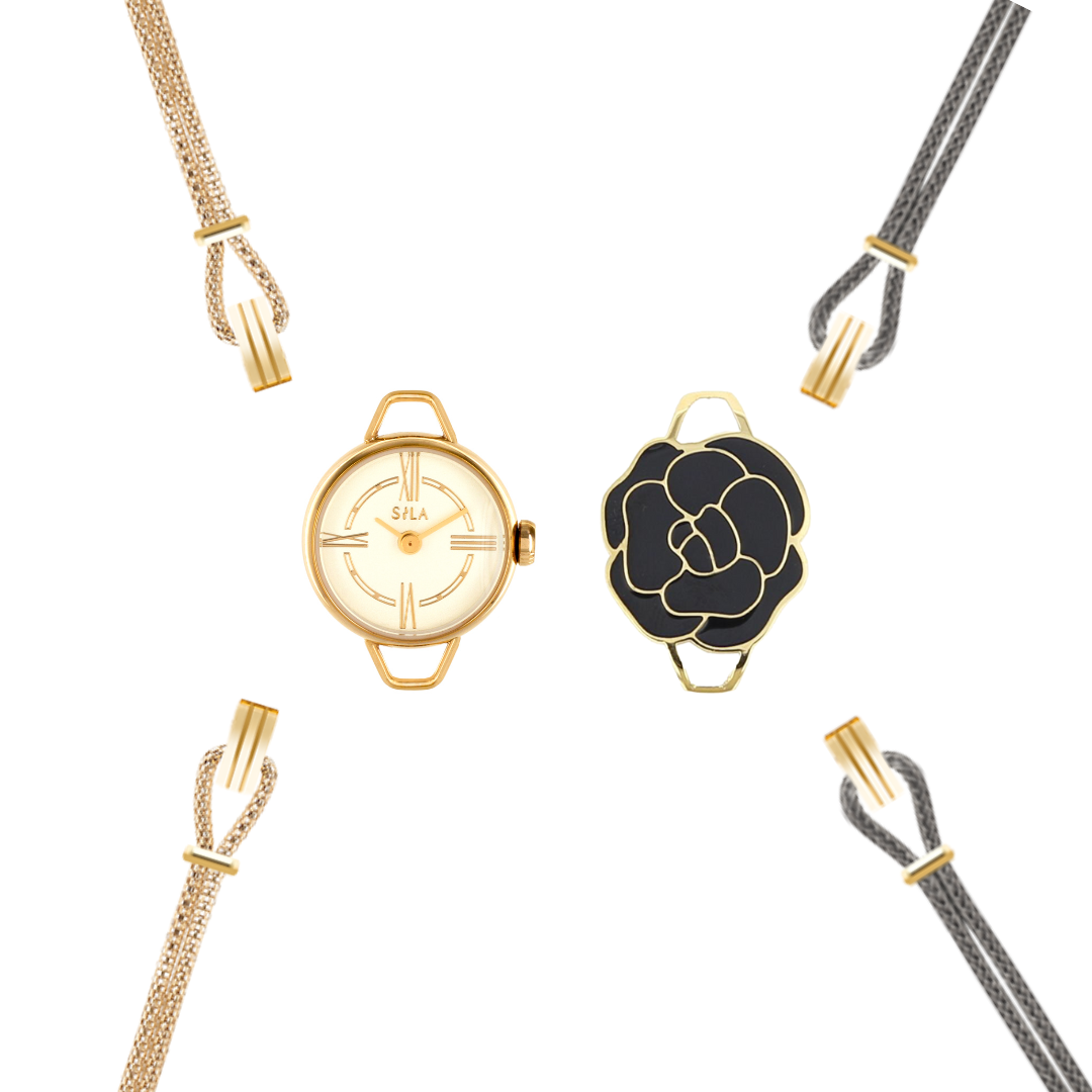 montre gold chaine bijou gardenia anthracite